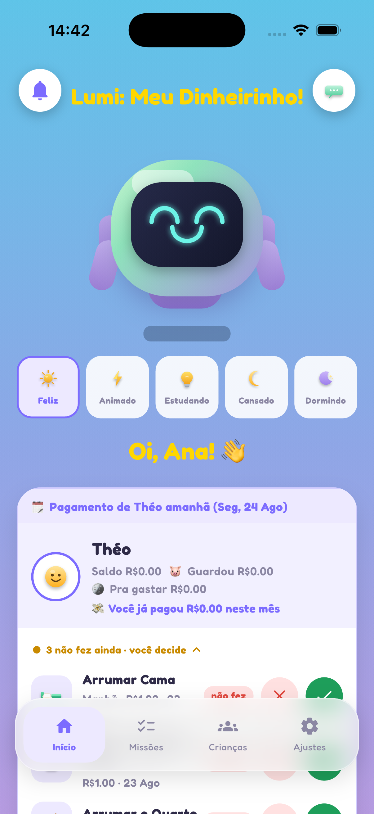 Lumi — painel do responsável